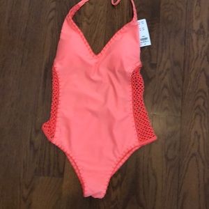 Hollister NWT Orange One Piece Swimsuit